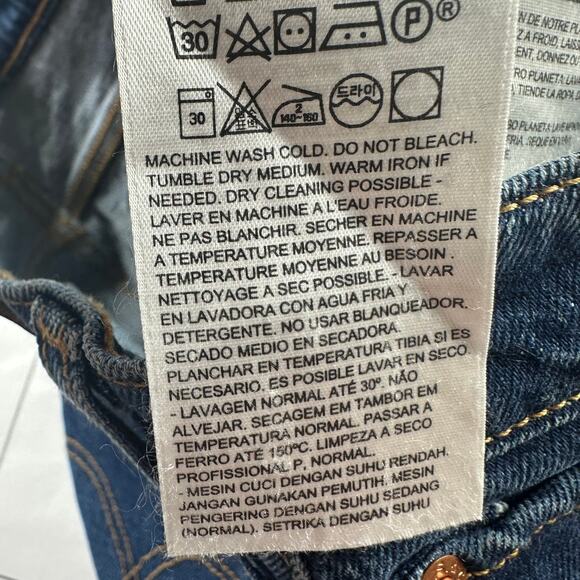 Levi's Jeans Womens 30 Blue Wedgie Straight Ankle Rigid Cotton Button Fly Denim - Picture 7 of 15